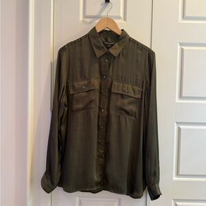 Banana Republic Olive Green Button-Up Shirt